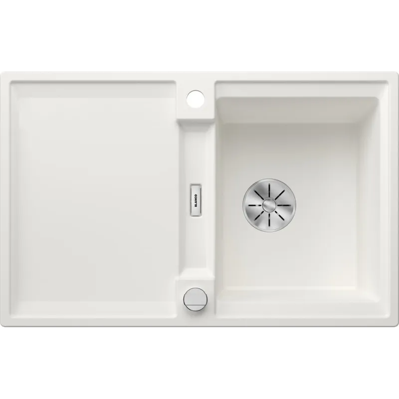 Lavello in gres Blanco ADIRA 45 S con comando eccentrico / Bianco
