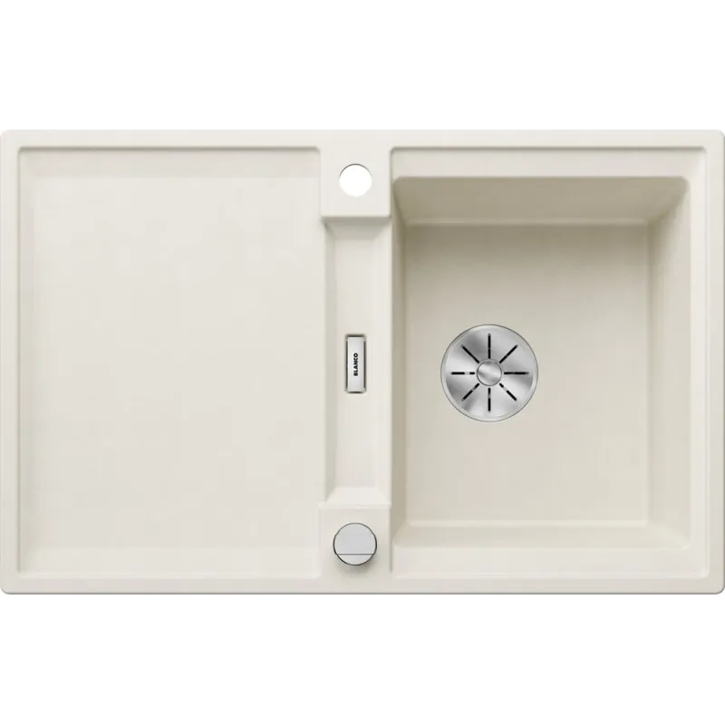 Lavello in gres porcellanato Blanco ADIRA 45 S con comando eccentrico / Bianco soft