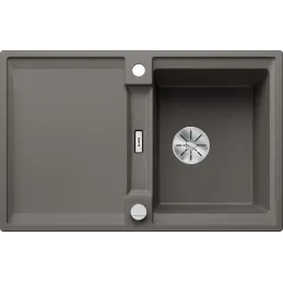 Lavello in gres Blanco ADIRA 45 S con comando remoto dello scarico / Grigio vulcano