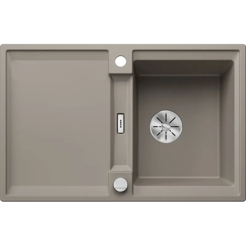 Lavello in gres Blanco ADIRA 45 S con comando eccentrico / Tartufo