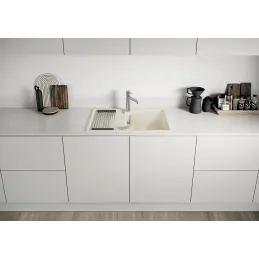 Lavello in gres Blanco ADIRA 45 S con comando eccentrico / Caffè