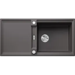 Lavello in gres Blanco ADIRA XL 6 S con comando remoto dello scarico / Grigio roccia
