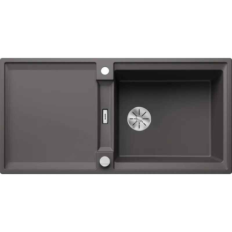 Lavello in gres Blanco ADIRA XL 6 S con comando remoto dello scarico / Grigio roccia