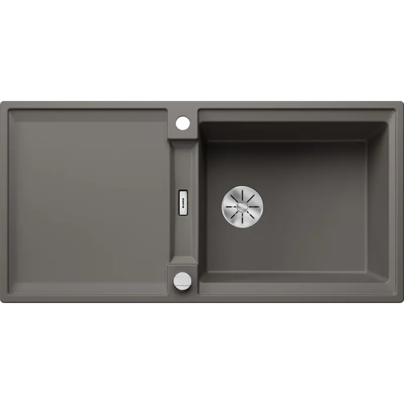 Lavello in gres Blanco ADIRA XL 6 S con comando eccentrico / Grigio vulcano