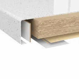 Piano di lavoro KRONOSPAN Andromeda Bianco lucido / K217 GG