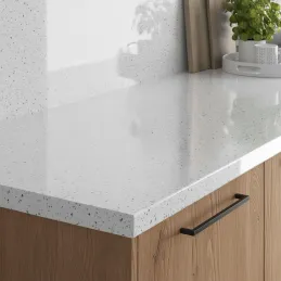 Piano di lavoro KRONOSPAN Andromeda Bianco lucido / K217 GG
