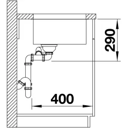 Lavello in acciaio inox Blanco DIVON II 45 S-IF