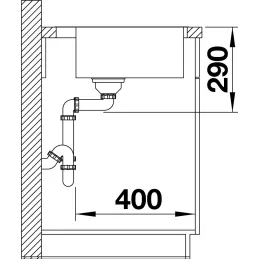 Lavello in acciaio inox Blanco SOLIS 340/180-IF/A / PushControl