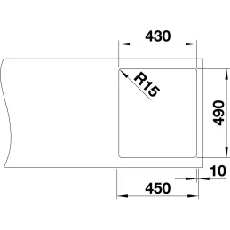 Lavello in acciaio inox Blanco SOLIS 340/180-IF/A / PushControl