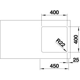 Lavello in acciaio inox Blanco ETAGON 500-IF/A / con guide scorrevoli