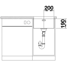 Lavello in acciaio inox Blanco ETAGON 500-IF/A / con guide scorrevoli