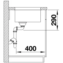 Lavello in acciaio inox Blanco ETAGON 500-IF/A / con guide scorrevoli