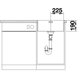 Lavello in acciaio inox Blanco ANDANO 450-IF