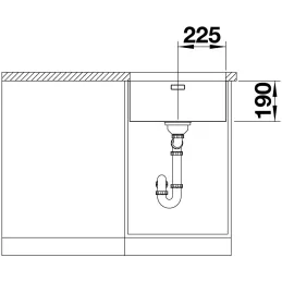 Lavello in acciaio inox Blanco ANDANO 400-U