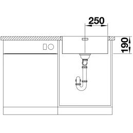 Lavello in acciaio inox Blanco ANDANO 500-IF