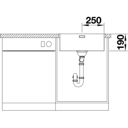 Lavello in acciaio inox Blanco ANDANO 400-IF/A / PushControl