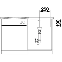 Lavello in acciaio inox Blanco ANDANO 450-U