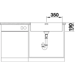 Lavello in acciaio inox Blanco ANDANO 700-IF