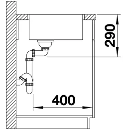 Lavello in acciaio inox Blanco ANDANO 700-IF