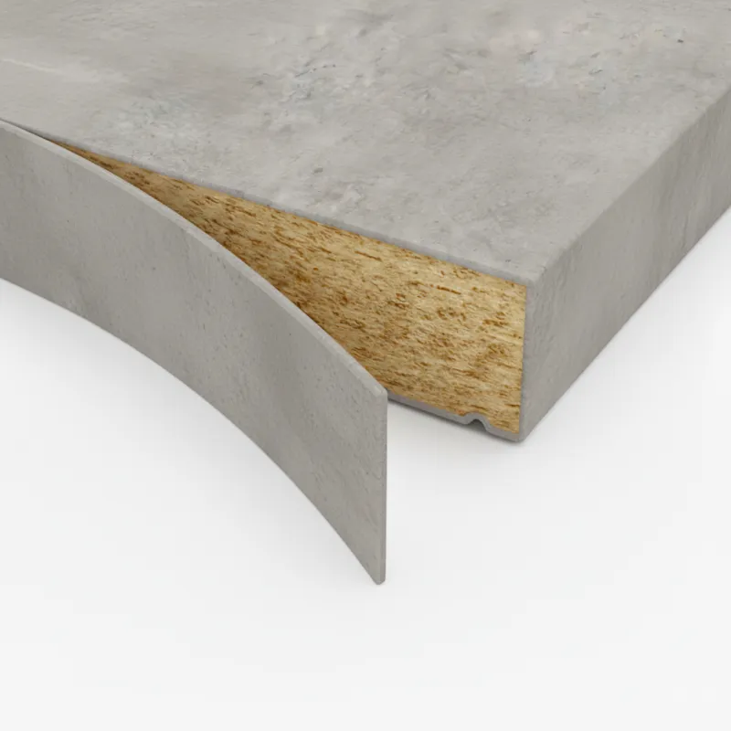 Bordo ABS per piano di lavoro Beton Chicago Grigio chiaro / F186