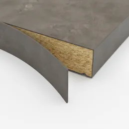 Bordo ABS per piano di lavoro Beton Chicago grigio scuro F187