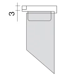 Terminale per zoccolo da cucina in plastica / Bianco