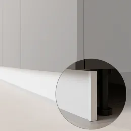 Terminale per zoccolo da cucina in plastica / Bianco