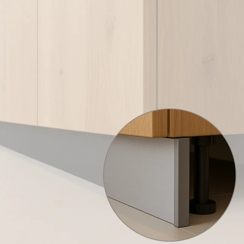 Terminale per zoccolo da cucina in plastica / Grigio