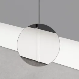 Giunto lineare per zoccolo da cucina in plastica 126 / Bianco