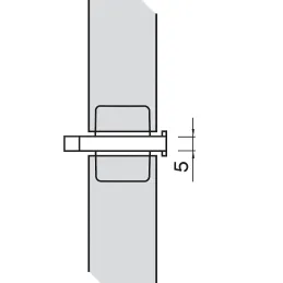 Giunto lineare per zoccolo da cucina in plastica 126 / Beige