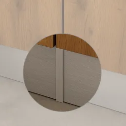 Giunto lineare per zoccolo da cucina in plastica / Acciaio inox spazzolato