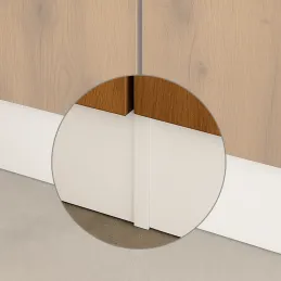 Giunto lineare per zoccolo da cucina in plastica / Bianco