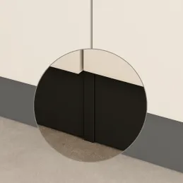 Giunto lineare per zoccolo da cucina in plastica / Nero