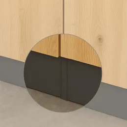 Giunto lineare per zoccolo da cucina in plastica / Antracite