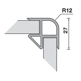 Giunto angolare per zoccolo da cucina in plastica / Bianco