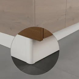 Giunto angolare per zoccolo da cucina in plastica / Bianco