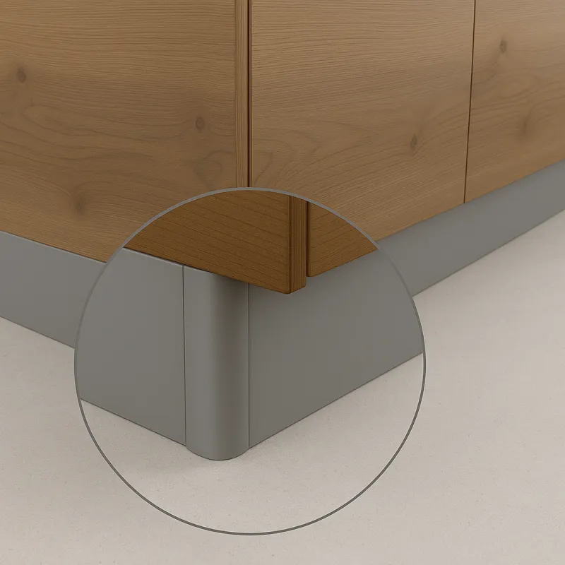 Giunto angolare per zoccolo da cucina in plastica / Grigio