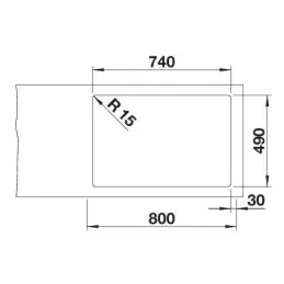 Lavello in acciaio inox Blanco ETAGON 500-IF/A / con guide scorrevoli