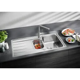 Lavello in acciaio inox Blanco LEMIS 45 S-IF