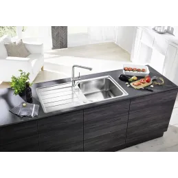 Lavello in acciaio inox Blanco LEMIS 45 S-IF