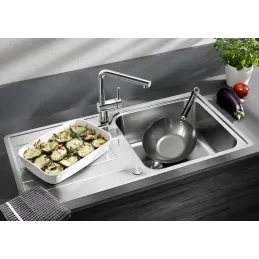 Lavello in acciaio inox Blanco LEMIS 45 S-IF