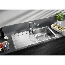 Lavello in acciaio inox Blanco LEMIS 45 S-IF