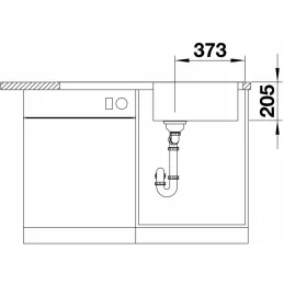 Lavello in acciaio inox Blanco LEMIS 45 S-IF