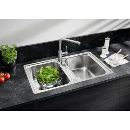 Lavello in acciaio inox Blanco LEMIS 45 S-IF