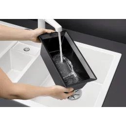 Lavello in gres Blanco COLLECTIS 6 S con comando eccentrico / Antracite