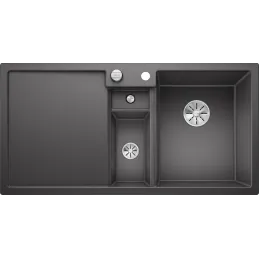 Lavello in ceramica Blanco COLLECTIS 6 S con comando remoto dello scarico / Grigio roccia