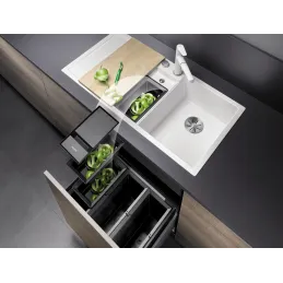 Lavello in gres Blanco COLLECTIS 6 S con comando remoto dello scarico / Bianco soft