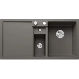 Lavello in gres Blanco COLLECTIS 6 S con comando remoto dello scarico / Grigio vulcano