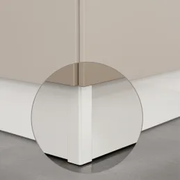 Giunto angolare per zoccolo da cucina 90° / Bianco lucido