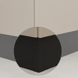 Giunto angolare per zoccolo da cucina 90° / Nero opaco